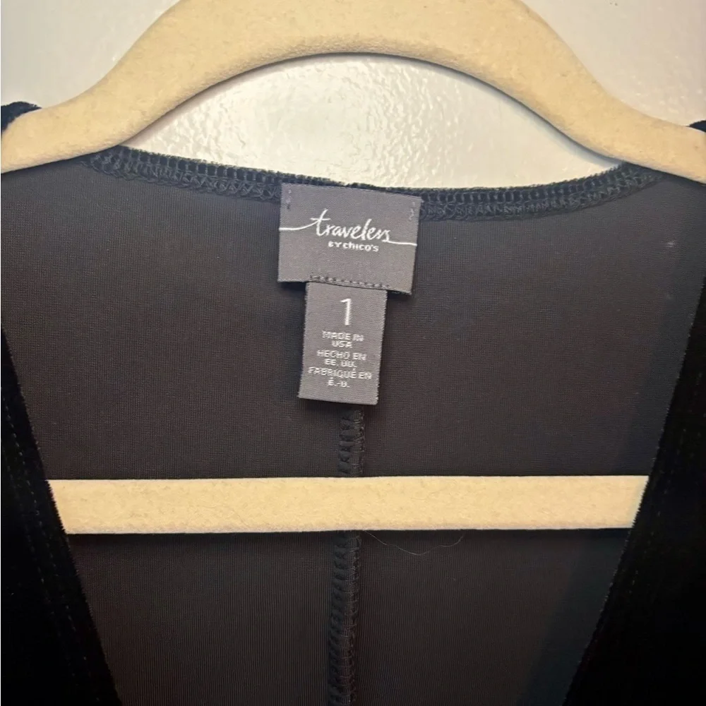 Travelers Collection by Chico’s Velvet Rosemary Wrap Dress in Black - Picture 6 of 10